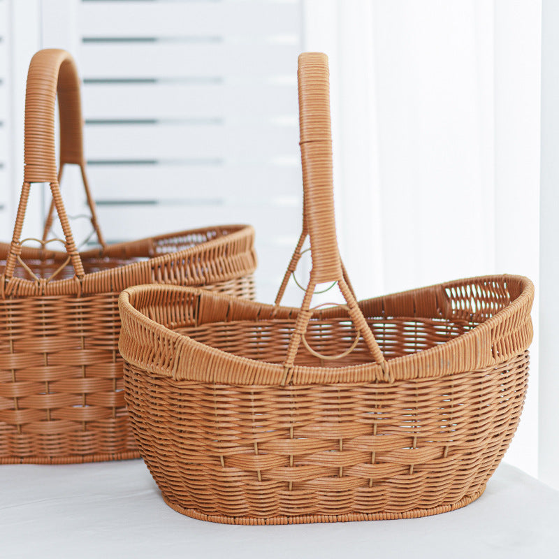 Woven Rattan Utility Basket | High & Bury