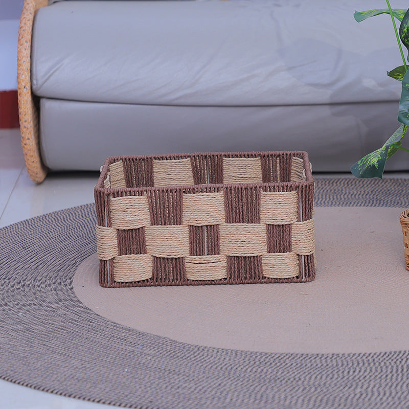Woven Rectangular Storage Tray | High & Bury