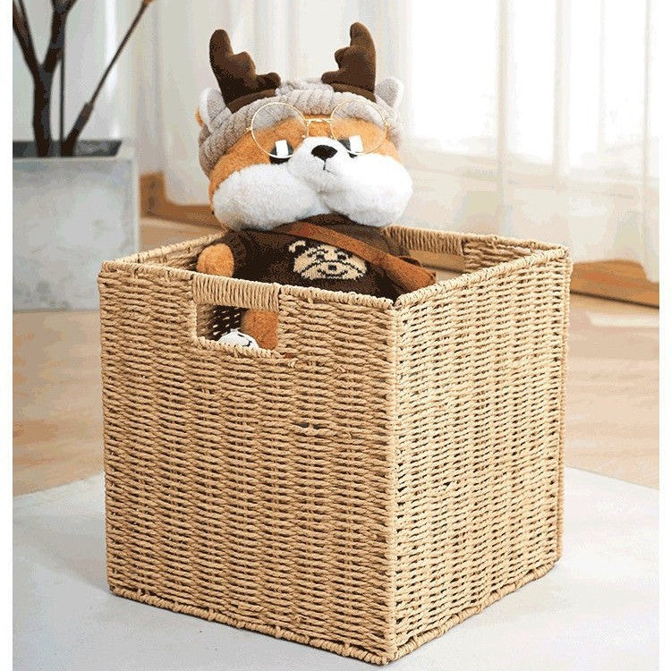 Woven Seagrass Toy Storage Container | High & Bury