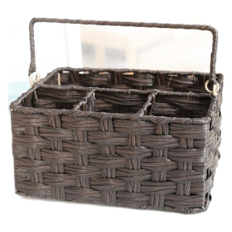 Woven Storage Basket 10.24 × 7.87 × 5.12 Inch | High & Bury