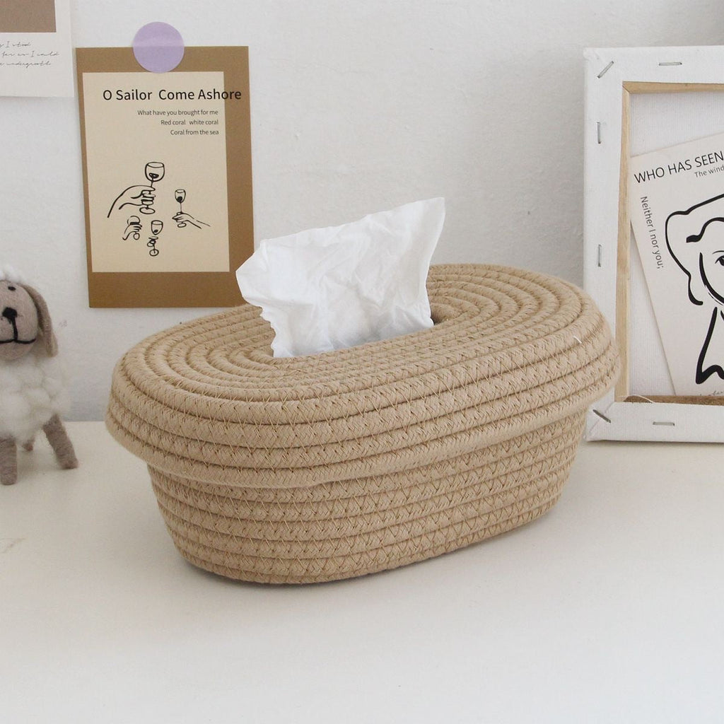 Woven Storage Basket Brown Gray | High & Bury