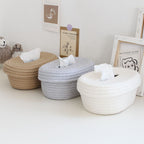 Woven Storage Basket Brown Gray | High & Bury