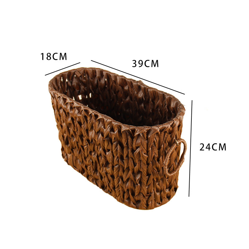 Woven Storage Basket Dark Khaki | High & Bury