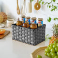 Woven Storage Basket Gray Khaki | High & Bury