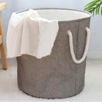 Woven Storage Basket White Gray | High & Bury