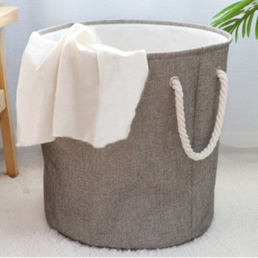 Woven Storage Basket White Gray | High & Bury