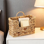 Woven Storage Basket with Handles 11.81 × 4.33 × 7.87 Inch | High & Bury