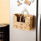 Woven Storage Basket with Handles 11.81 × 4.33 × 7.87 Inch | High & Bury