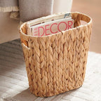 Woven Storage Basket with Handles Brown Beige | High & Bury