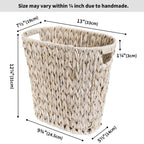 Woven Storage Basket with Handles Brown Beige | High & Bury