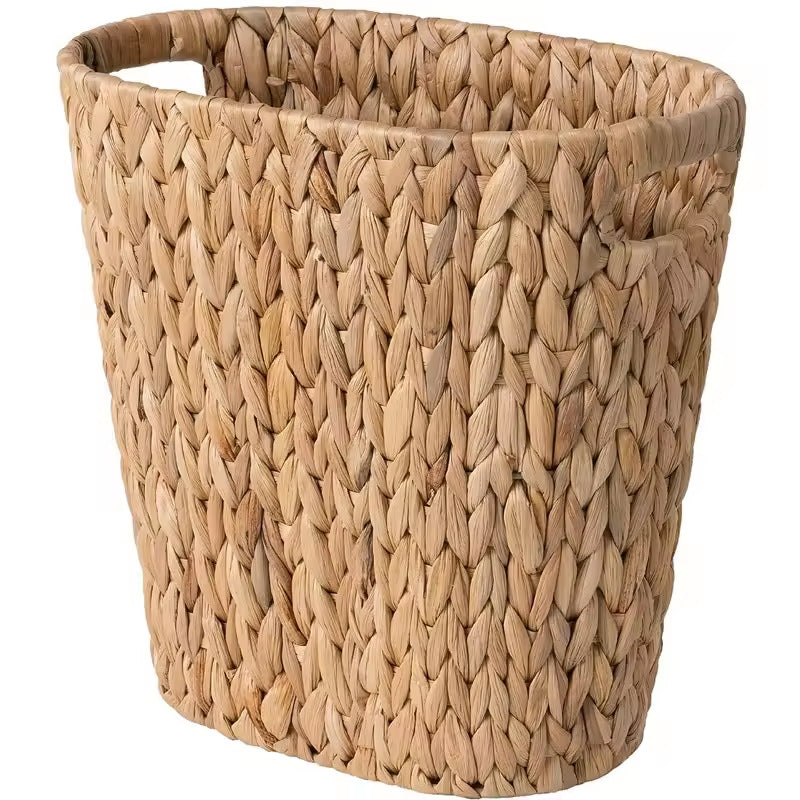 Woven Storage Basket with Handles Brown Beige | High & Bury
