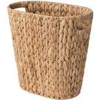Woven Storage Basket with Handles Brown Beige | High & Bury