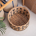 Woven Storage Basket with Handles Model Zvhv | High & Bury