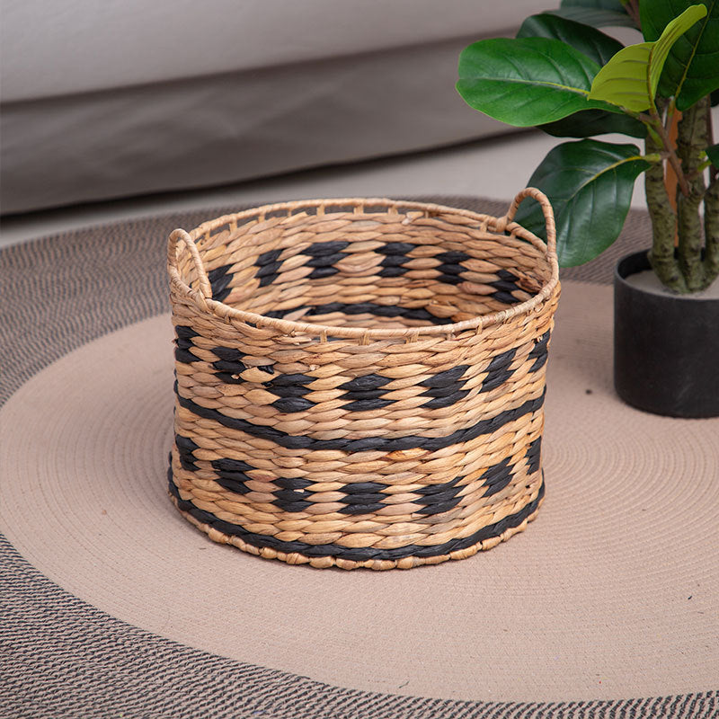 Woven Storage Basket with Handles Model Zvhv | High & Bury