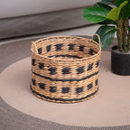 Woven Storage Basket with Handles Model Zvhv | High & Bury