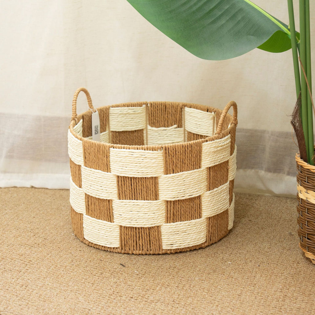 Woven Storage Baskets Red | High & Bury