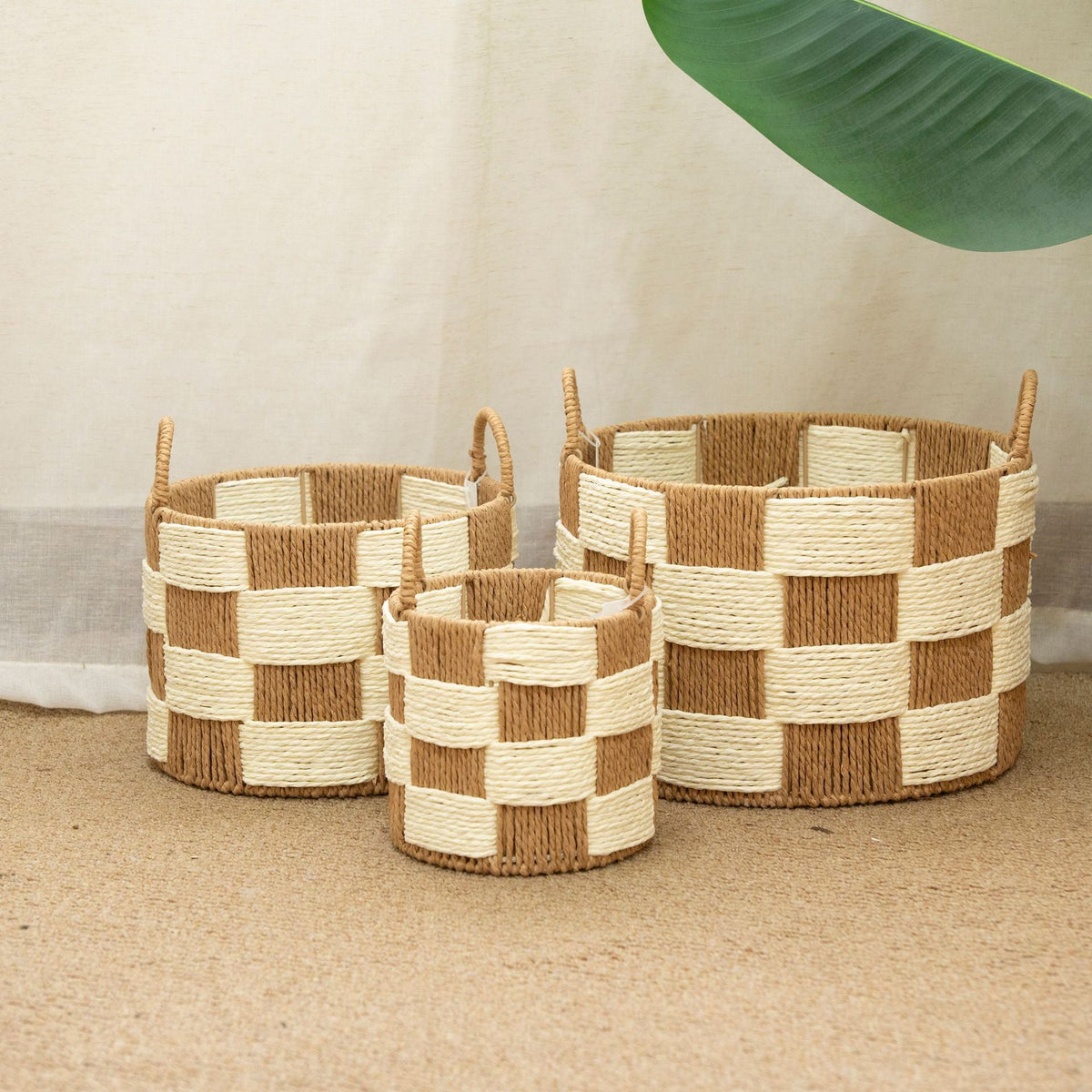 Woven Storage Baskets Red | High & Bury