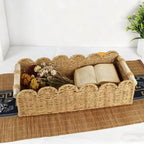 Woven Storage Organizer Basket 14.17 × 3.94 × 5.91 Inch | High & Bury