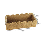 Woven Storage Organizer Basket 14.17 × 3.94 × 5.91 Inch | High & Bury