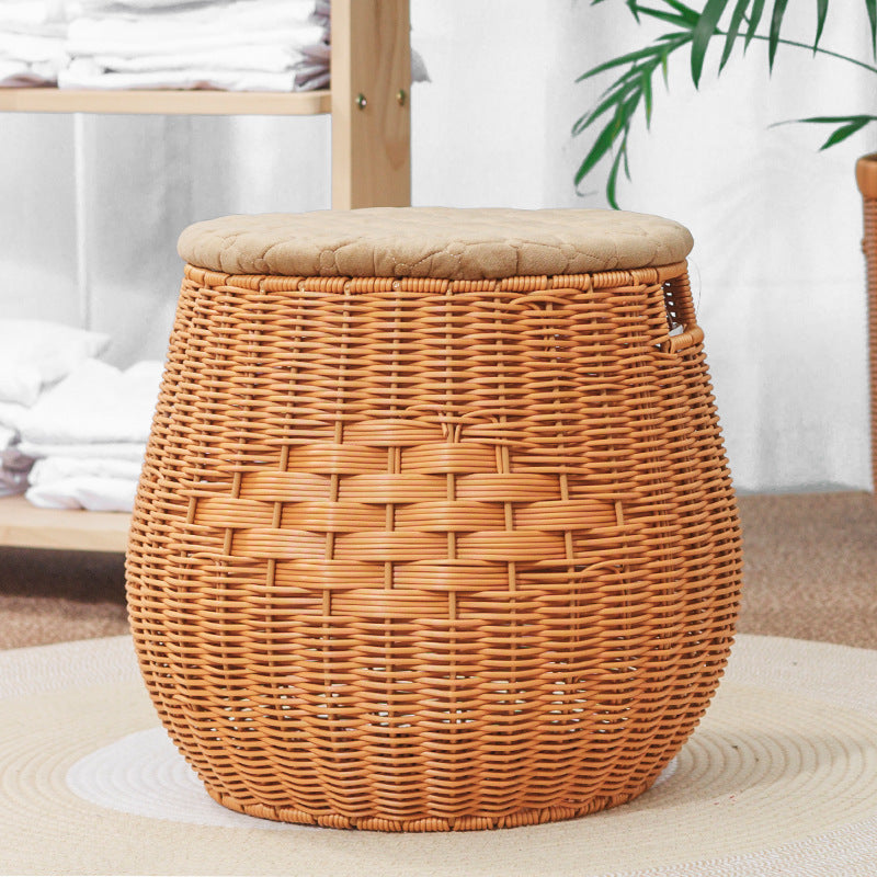 Woven Storage Ottoman | High & Bury