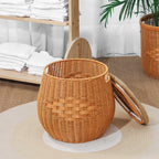 Woven Storage Ottoman | High & Bury