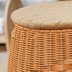 Woven Storage Ottoman | High & Bury