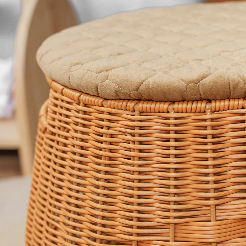 Woven Storage Ottoman | High & Bury