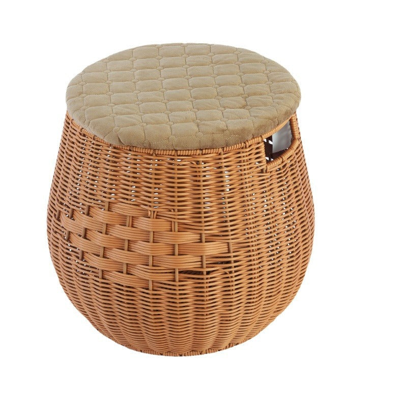 Woven Storage Ottoman | High & Bury