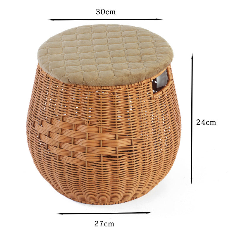 Woven Storage Ottoman | High & Bury