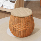 Woven Storage Ottoman | High & Bury
