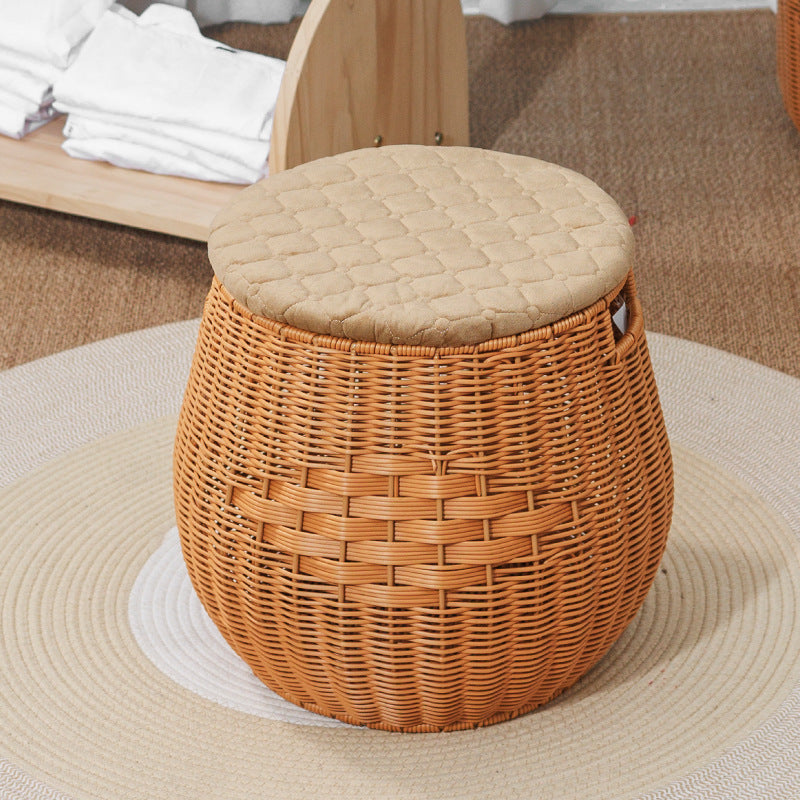Woven Storage Ottoman | High & Bury