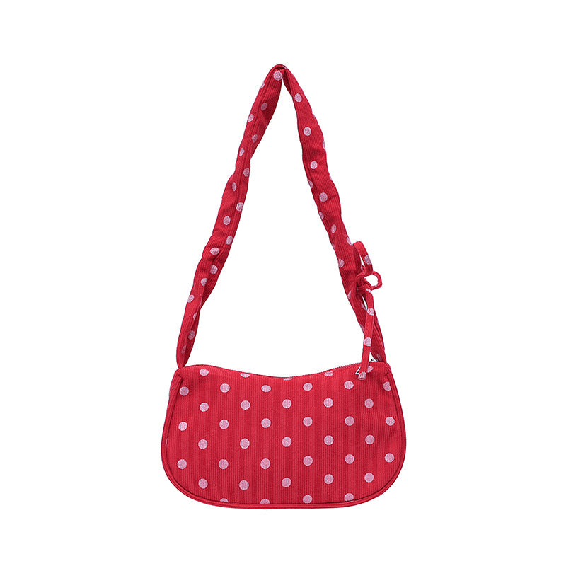 WoVintage Polka Dot Crossbody Handbag, view 10