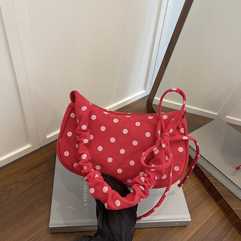 WoVintage Polka Dot Crossbody Handbag, view 3