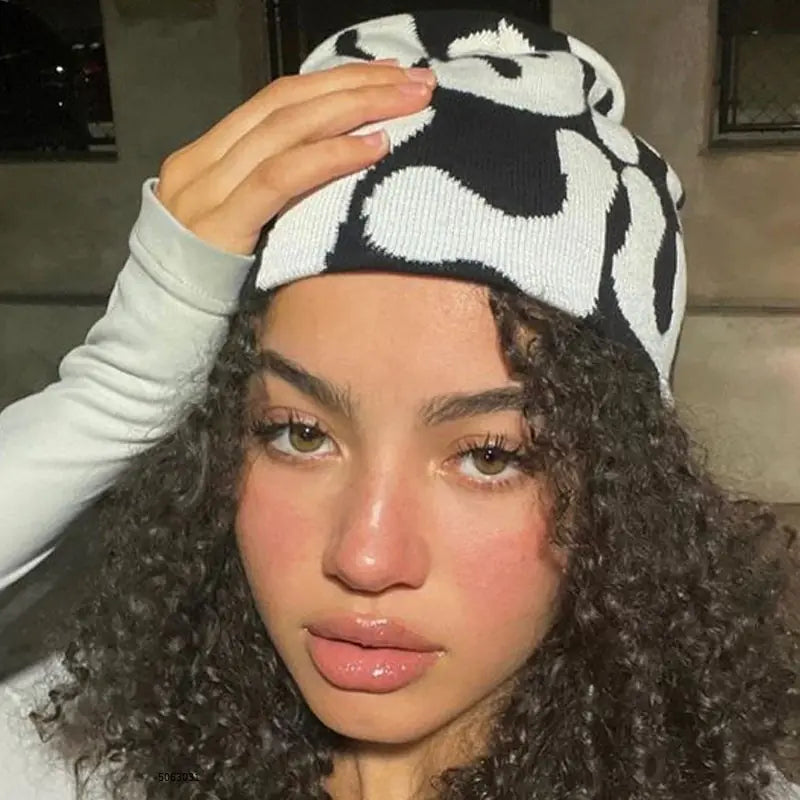 Y2K-Inspired Knit Beanie for Men and Women, 2023 Winter Style, view 4