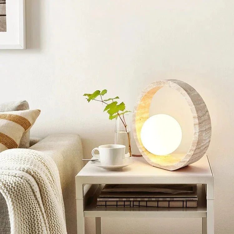 Yarndessa Travertine Table Lamp