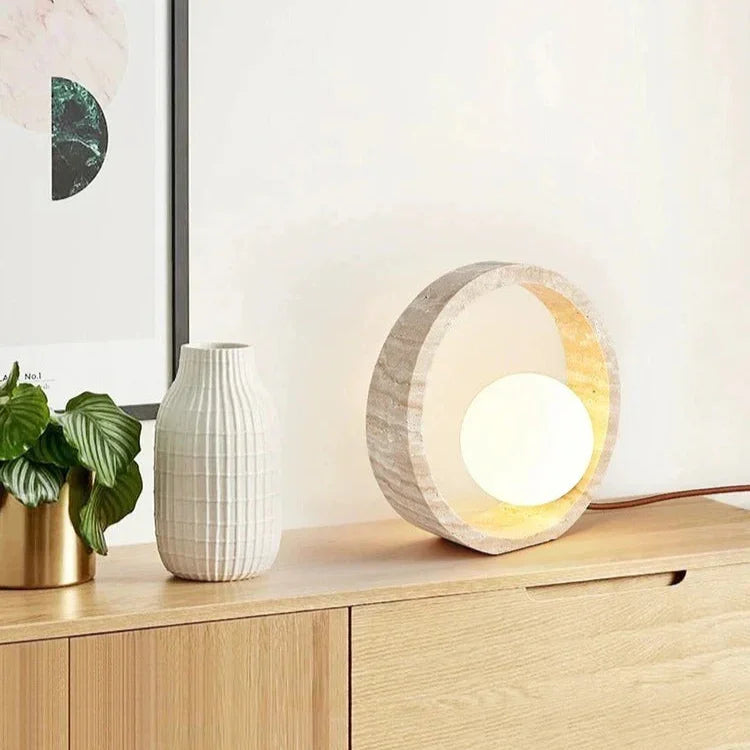 Yarndessa Travertine Table Lamp