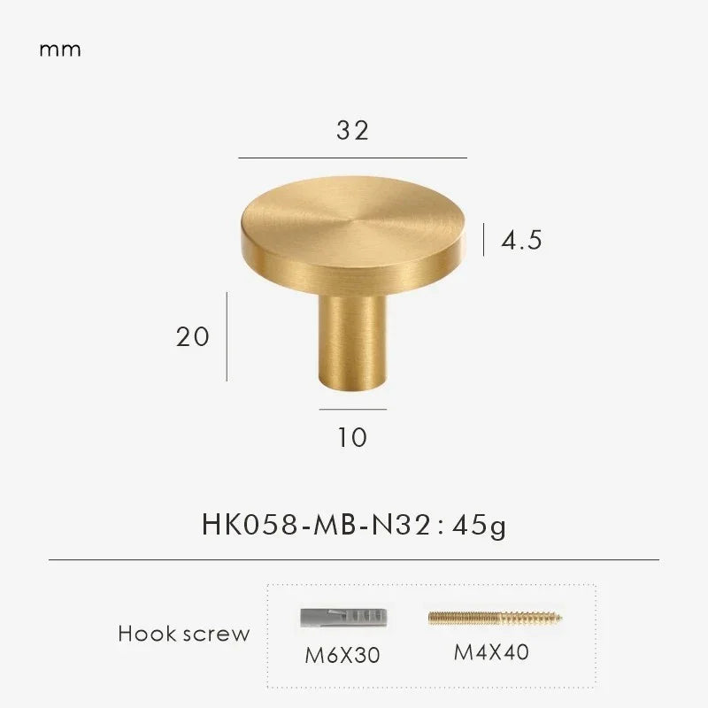 Zelstynta Brass Cabinet Knob