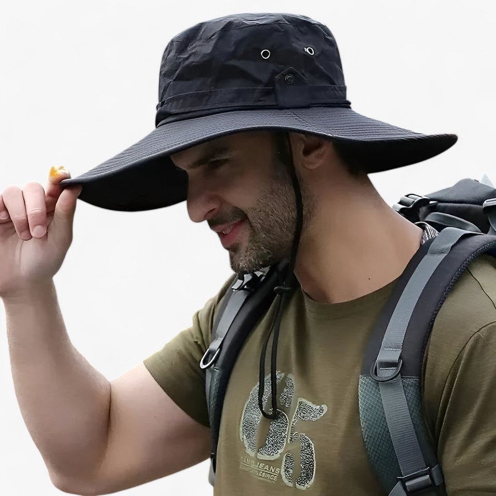 Zeno Outdoor Sun Hat with Adjustable Drawstring, Mesh Panels, 58-60cm, view 3