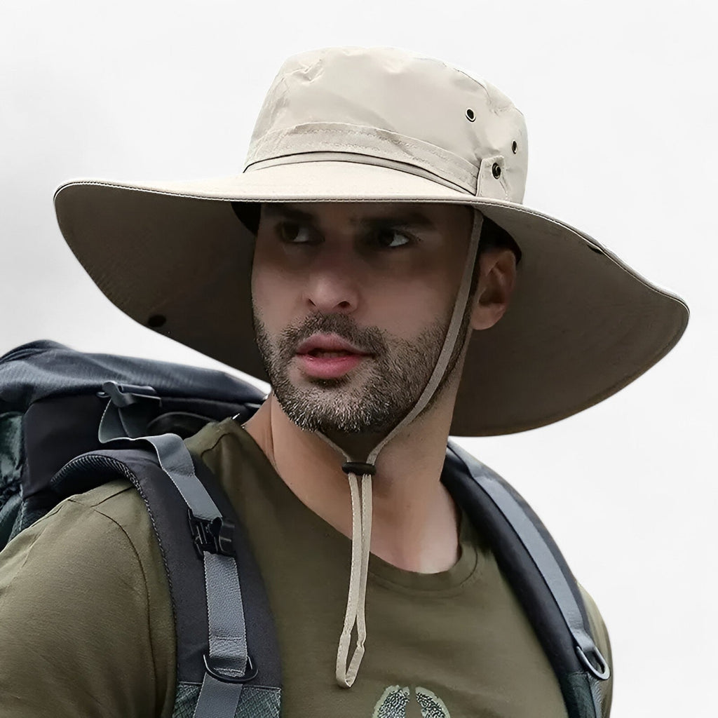 Zeno Outdoor Sun Hat with Adjustable Drawstring, Mesh Panels, 58-60cm, view 4