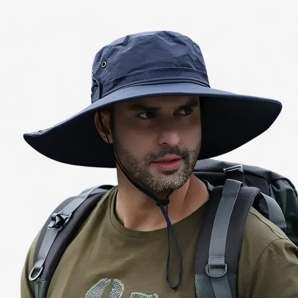 Zeno Outdoor Sun Hat with Adjustable Drawstring, Mesh Panels, 58-60cm, view 6