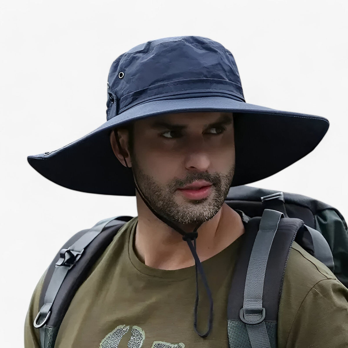 Zeno Outdoor Sun Hat with Adjustable Drawstring, Mesh Panels, 58-60cm, view 6