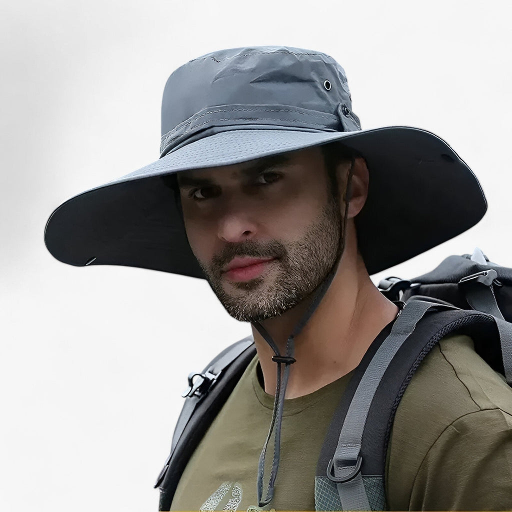Zeno Outdoor Sun Hat with Adjustable Drawstring, Mesh Panels, 58-60cm, view 7