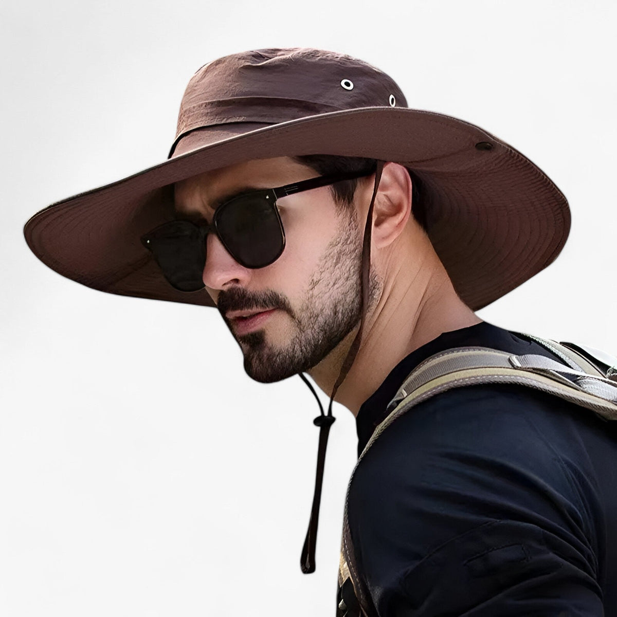 Zeno Outdoor Sun Hat with Adjustable Drawstring, Mesh Panels, 58-60cm, view 8