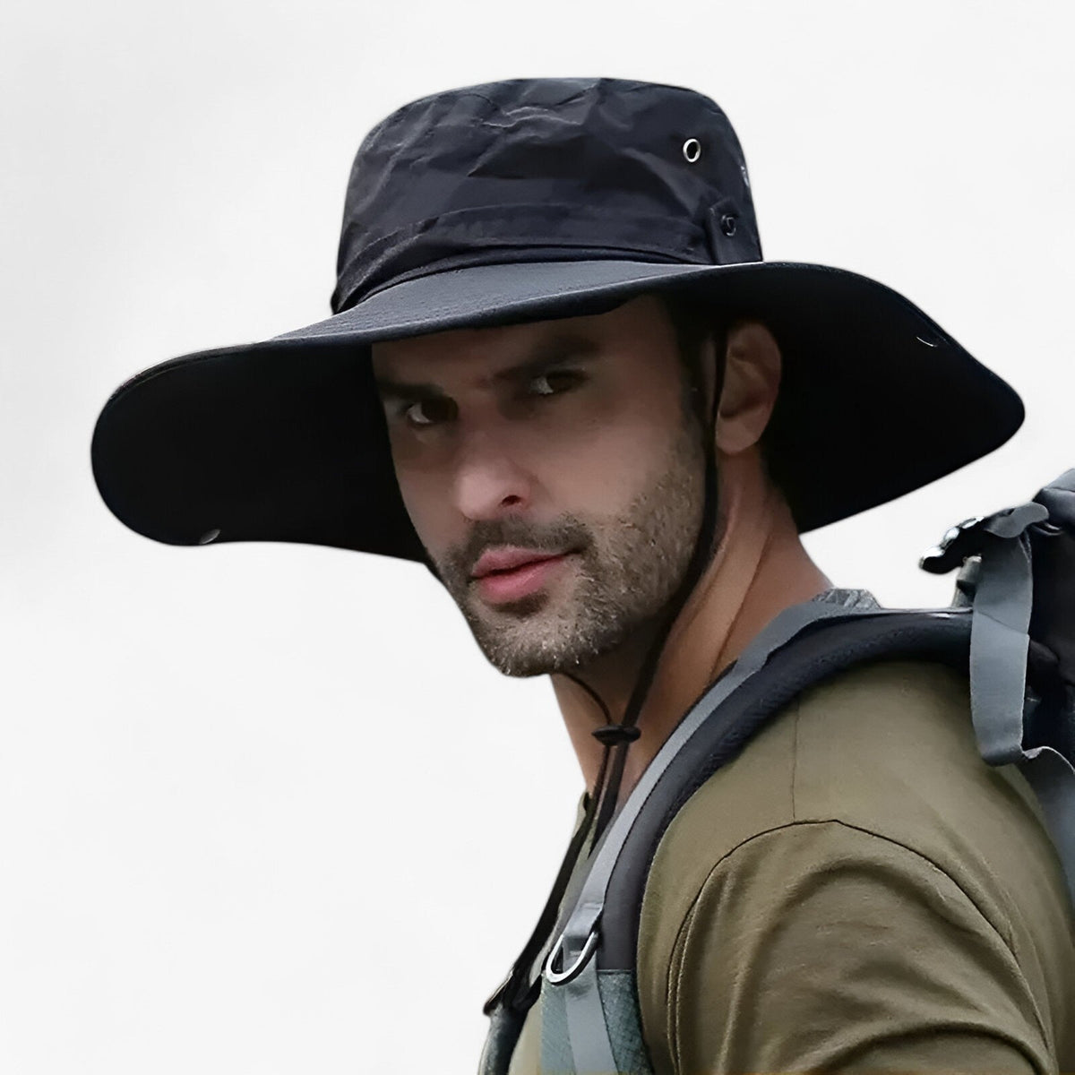 Zeno Outdoor Sun Hat with Adjustable Drawstring, Mesh Panels, 58-60cm